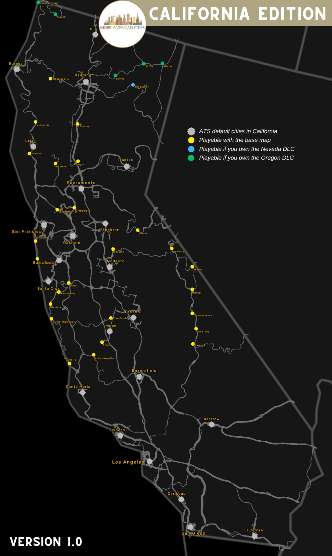 Mac california map